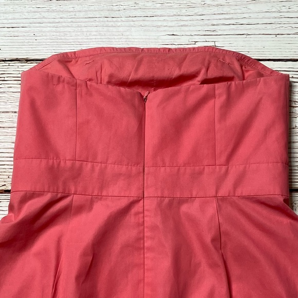 COPY - J. Crew Strawberry Pink Strapless Dress Sz 4 - Picture 13 of 15